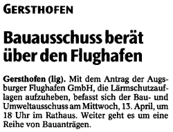 Bauausschuss berät über Flughafen